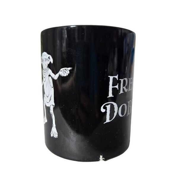 Harry Potter "Free Dobby" Dobby Elf on it Black Coffee/ Tea Mug by Paladone - Picture 3 of 9